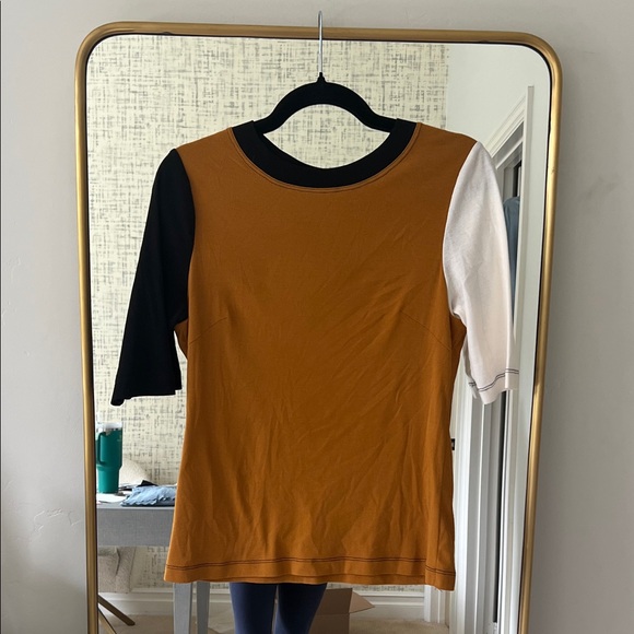Rosetta Getty Orange, Black, and White Short Sleeve Tee - Picture 1 of 8
